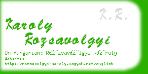 karoly rozsavolgyi business card