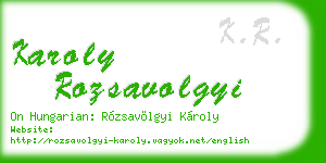 karoly rozsavolgyi business card